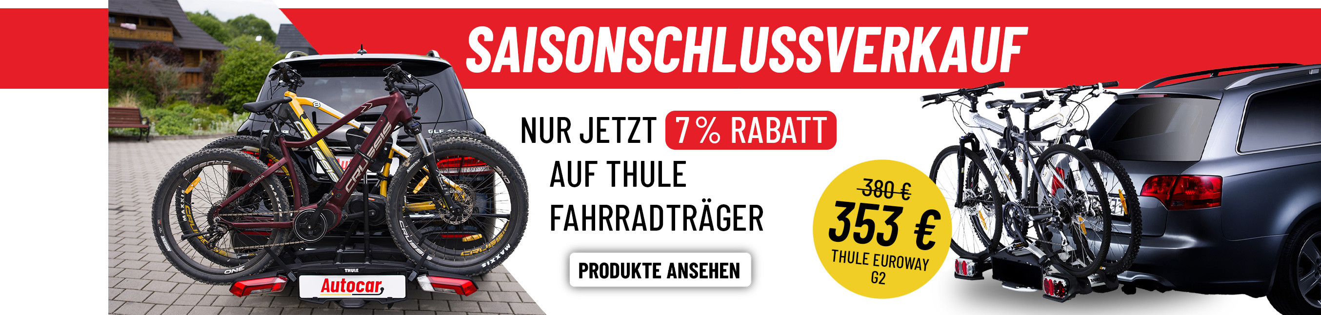 saisonschlussvertung auf thule Fahrradträger